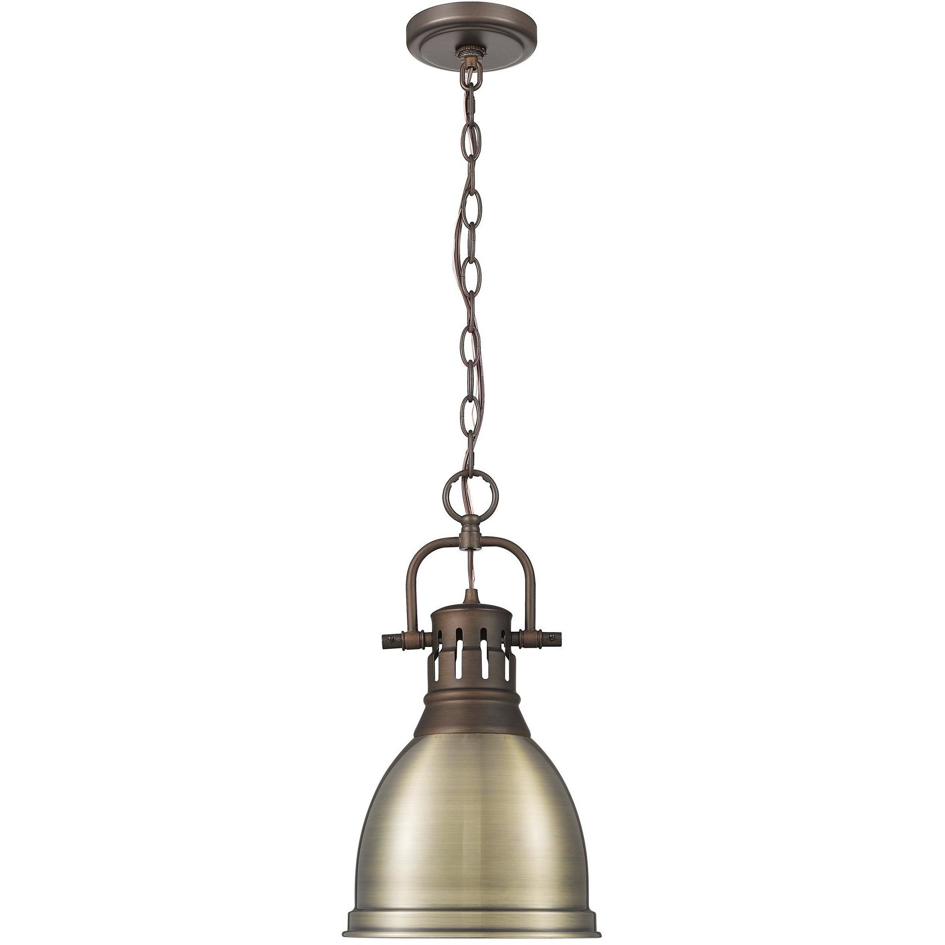 Yep Duncan 1 Light 8.88 inch Rubbed Bronze Pendant Ceiling Light in Aged Brass