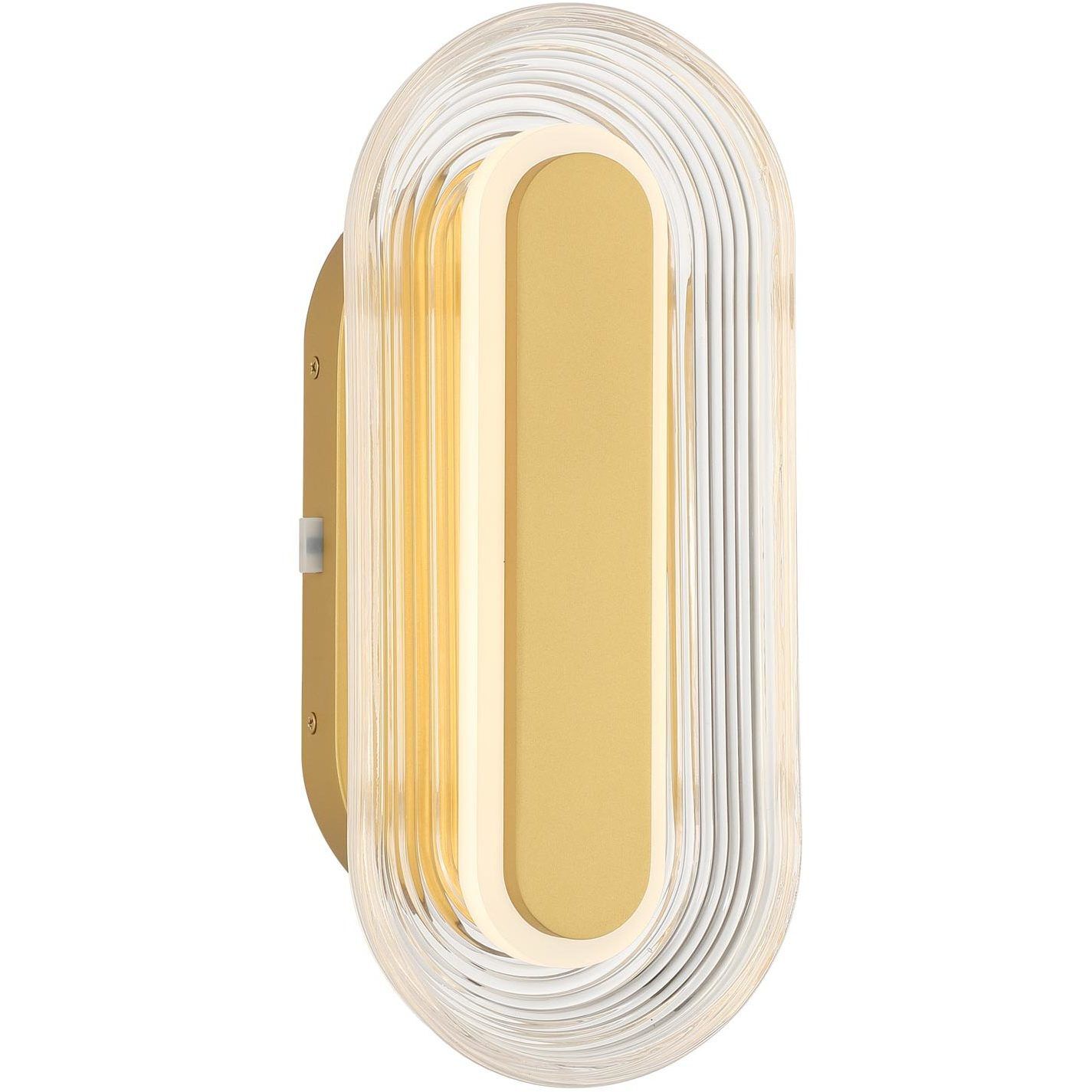 Wry Plexus 1 Light 5.88 inch Satin Brushed Gold Outdoor Wall Light
