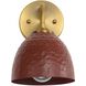 Shepard 1 Light 6.25 inch Modern Brass Wall Sconce Wall Light in Russet Clay