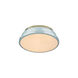 Duncan 2 Light 14 inch Aged Brass Flush Mount Ceiling Light in Seafoam, Damp