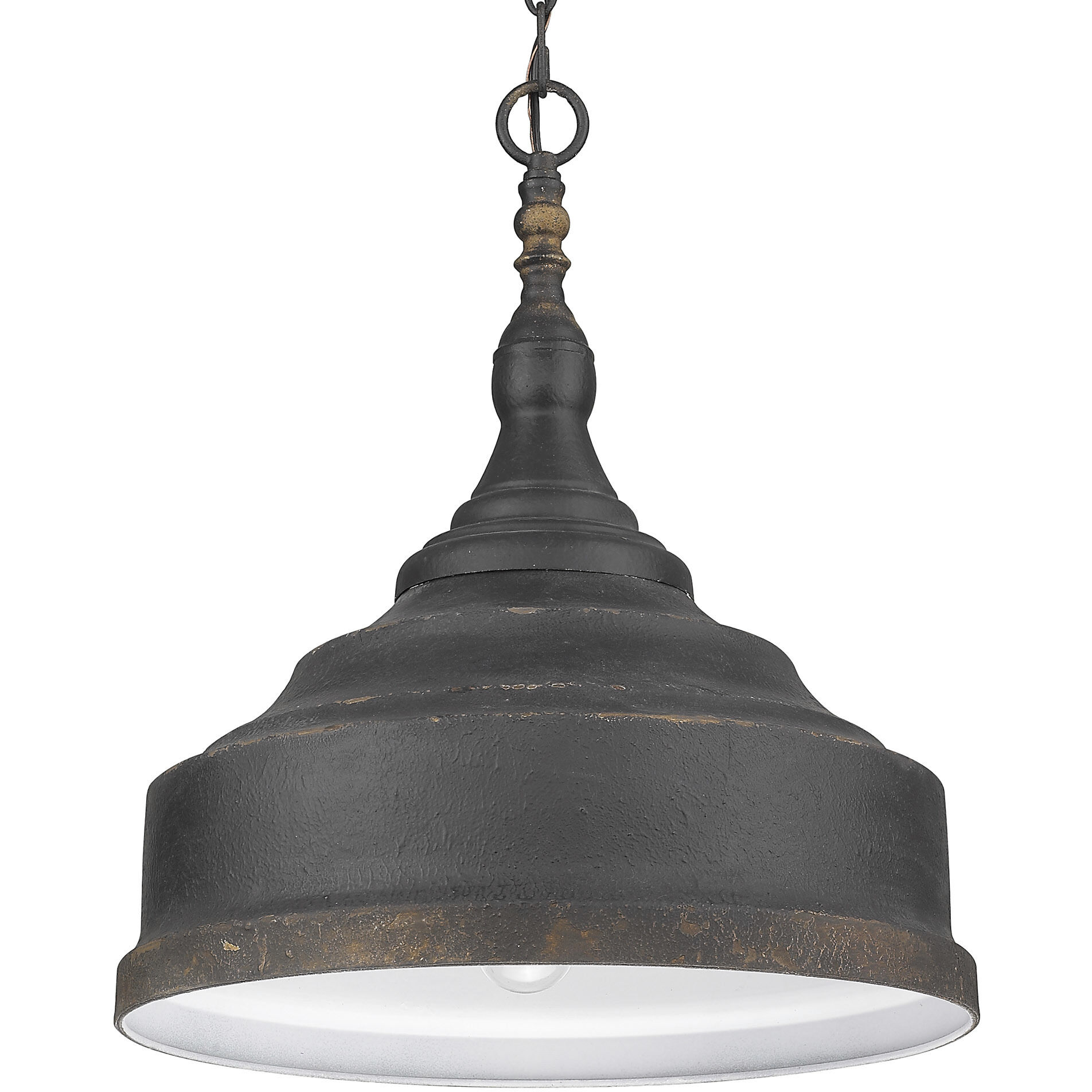 Keating Pendant Ceiling Light in Antique Black Iron
