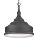 Keating Pendant Ceiling Light in Antique Black Iron