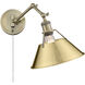 Orwell Articulating Wall Sconce Wall Light in Aged Brass, Brushed Champagne Bronze