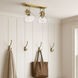 Yep Hines 2 Light 17.88 inch Brushed Champagne Brass Semi-Flush Mount Ceiling Light in Seeded Glass