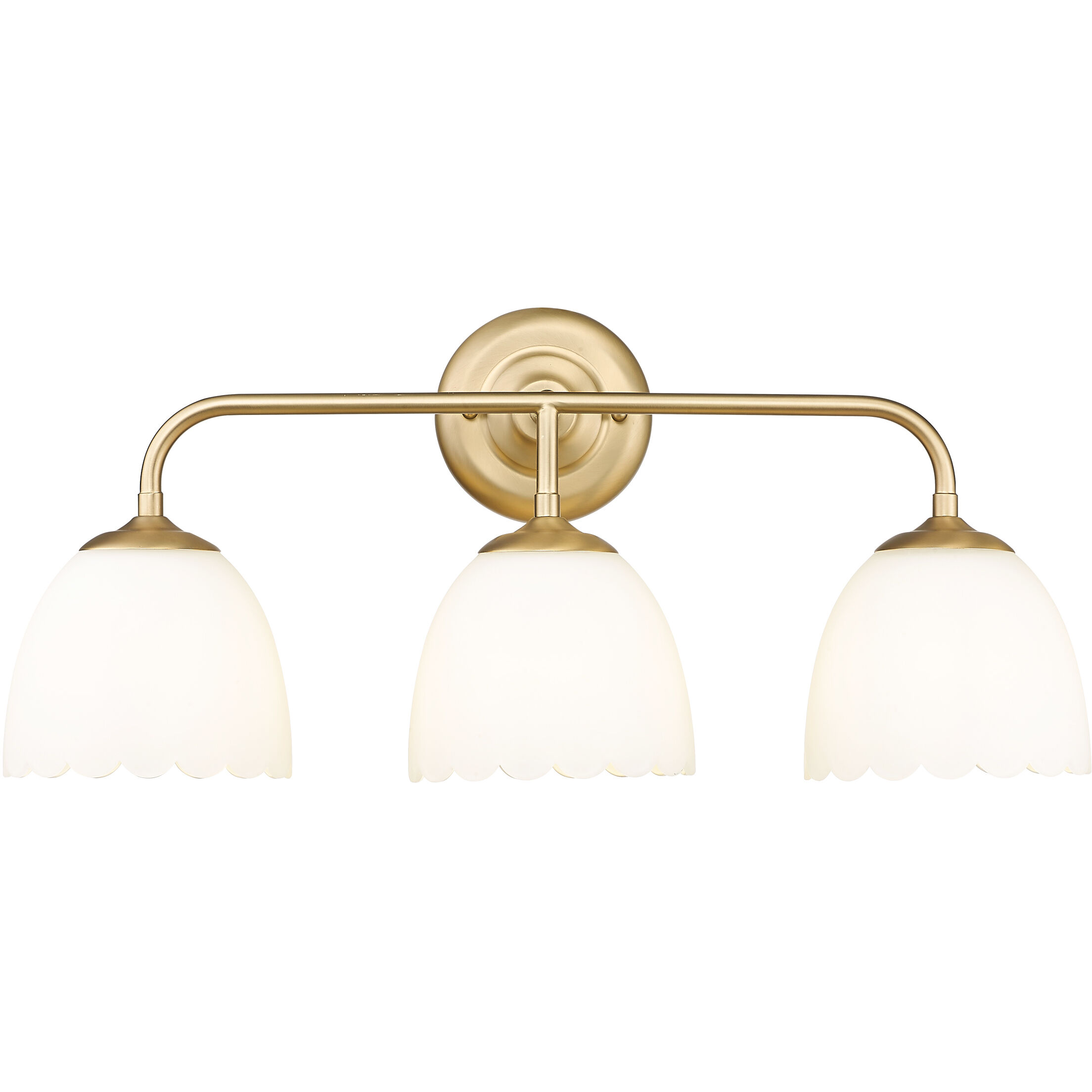 Dorinda Vanity Wall Light in Brushed Champagne Brass