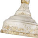 Keating Pendant Ceiling Light in Antique Ivory, Small