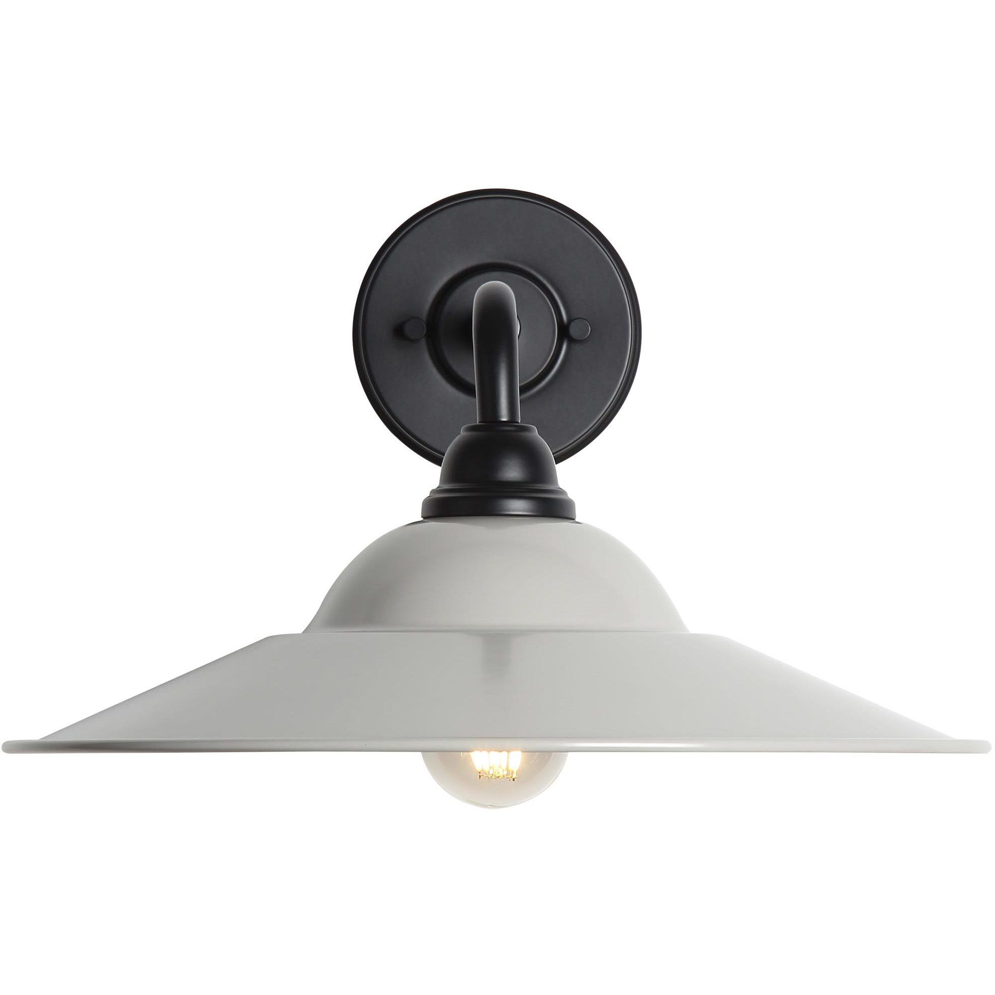 Yep Croma 1 Light 15.5 inch Matte Black Outdoor Wall in No Glass, Warm Gray