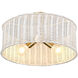 Erma 3 Light 16.38 inch Brushed Champagne Brass Semi-Flush Mount Ceiling Light