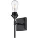 Ormond 1 Light 5.25 inch Matte Black Bath Vanity Wall Light in No Glass