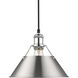 Yep Orwell Pendant Ceiling Light in Chrome, Pewter, Medium