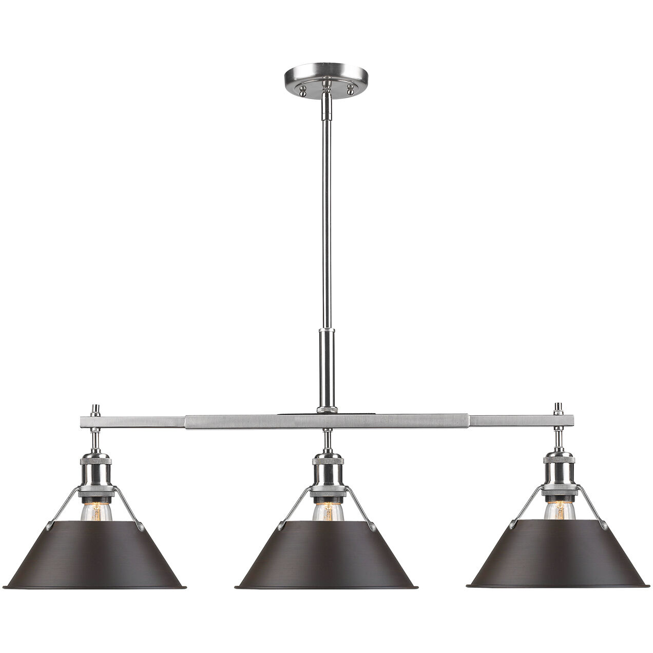 Yep Orwell Island Light Ceiling Light in Pewter, Rubbed Bronze