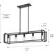 Tribeca Island Light Ceiling Light in Matte Black/Matte Black
