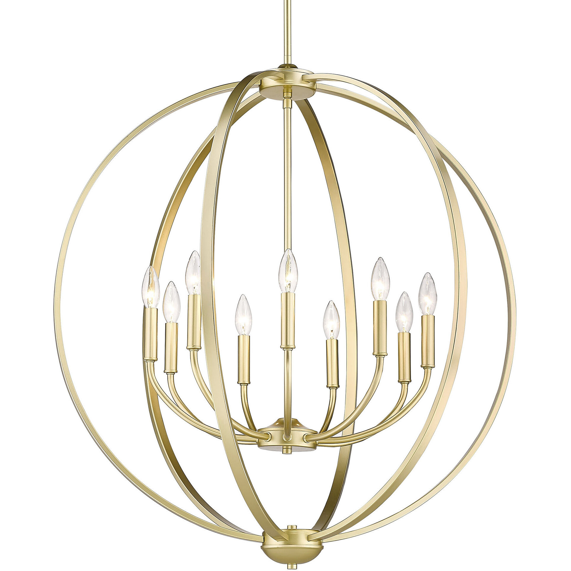 Colson 31.25 inch 60.00 watt Olympic Gold Chandelier Ceiling Light in No Shade, Large