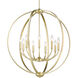 Colson 31.25 inch 60.00 watt Olympic Gold Chandelier Ceiling Light in No Shade, Large