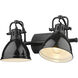 Yep Duncan Vanity Wall Light in Matte Black, Black