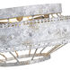 Ferris 2 Light 14 inch Oyster Flush Mount Ceiling Light, Damp