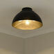 Yep Zoey 3 Light 13.75 inch Matte Black Flush Mount Ceiling Light