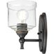 Keating Wall Sconce Wall Light in Antique Black Iron