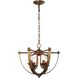 Victoria 4 Light 17.13 inch Heirloom Gold Pendant Ceiling Light