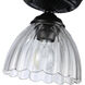 Audra 1 Light 6.88 inch Matte Black Semi-Flush Mount Ceiling Light