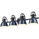 Yep Duncan Vanity Wall Light in Matte Black, Navy