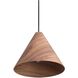 Conique 1 Light 13 inch Dark Walnut Pendant Ceiling Light