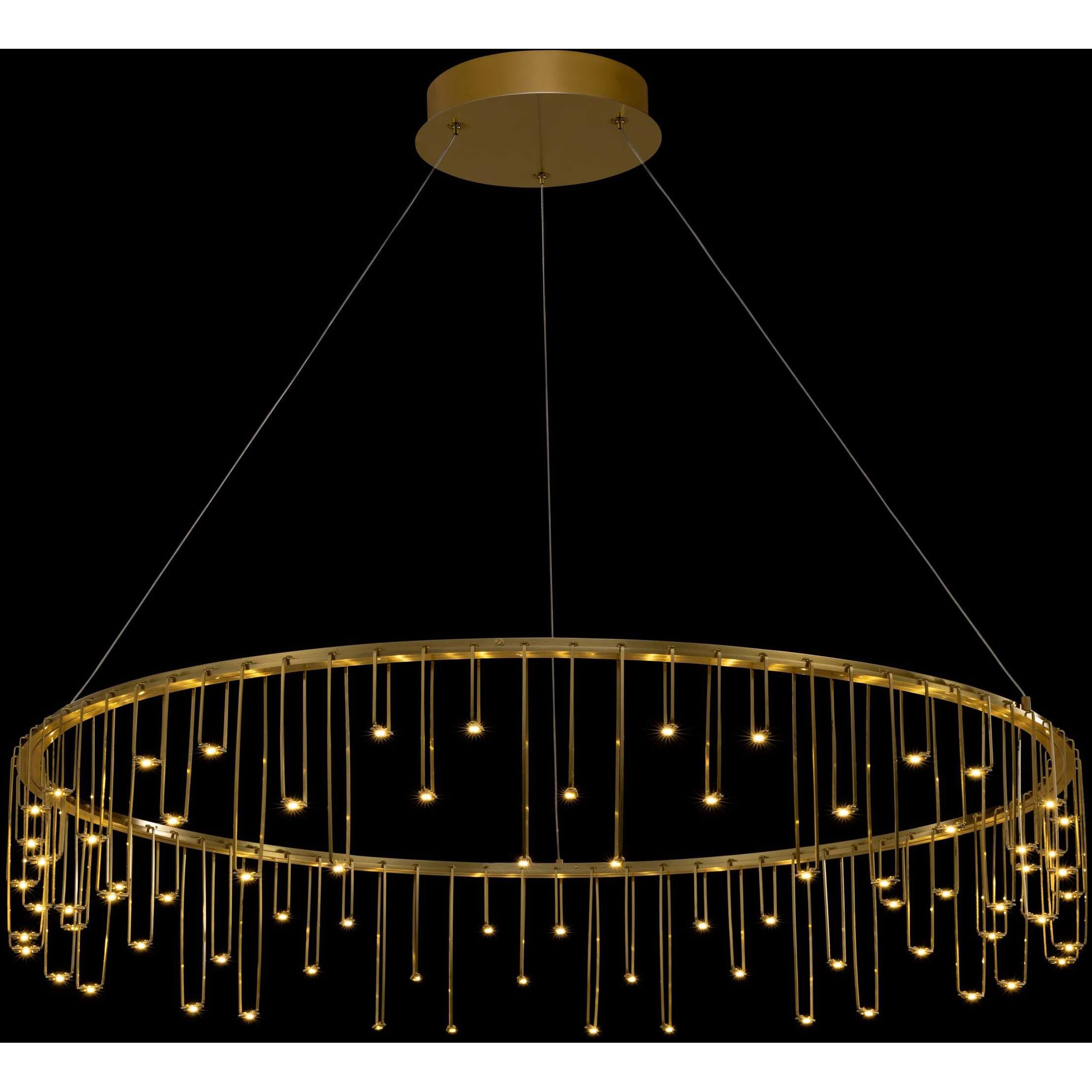 Lucerna 39.38 inch 34.56 watt Stainless Steel Gold Chandelier Ceiling Light