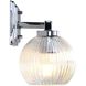 Elliott 2 Light 15.25 inch Chrome Vanity Light Wall Light in Ribbed Clear