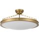 Cameron 1 Light 30 inch Brushed Champagne Brass Semi-Flush Mount Ceiling Light