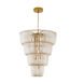 Ziva Shahi 37.38 inch 5.00 watt Titanium Gold Chandelier Ceiling Light, 4 Tier