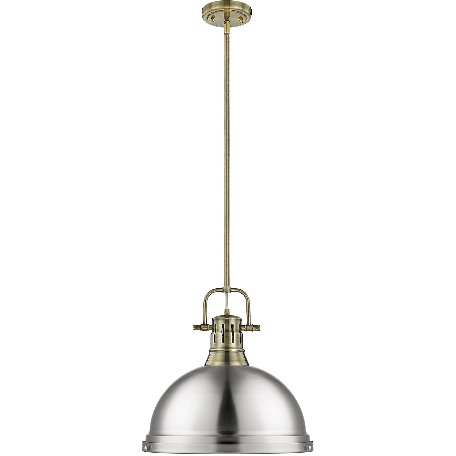 Yep Duncan 1 Light 14 inch Aged Brass Pendant Ceiling Light in Pewter, Large