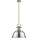 Yep Duncan 1 Light 14 inch Aged Brass Pendant Ceiling Light in Pewter, Large