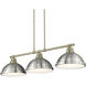 Yep Duncan Island Light Ceiling Light in Aged Brass, Pewter
