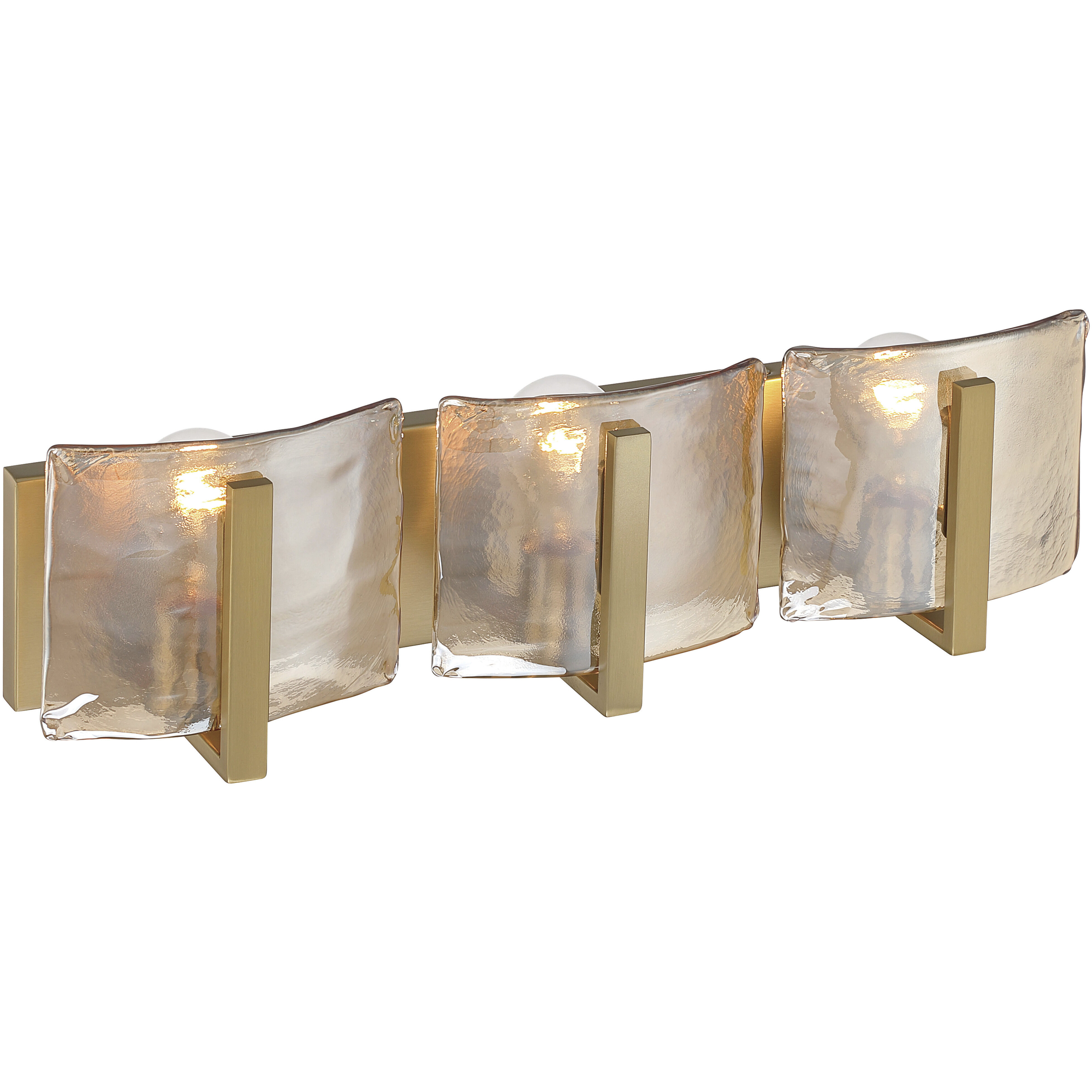 Aenon 3 Light 21.75 inch Brushed Champagne Brass Vanity Light Wall Light