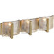Aenon 3 Light 21.75 inch Brushed Champagne Brass Vanity Light Wall Light