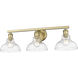 Yep Carver Vanity Wall Light in Rubbed Bronze, Clear Glass