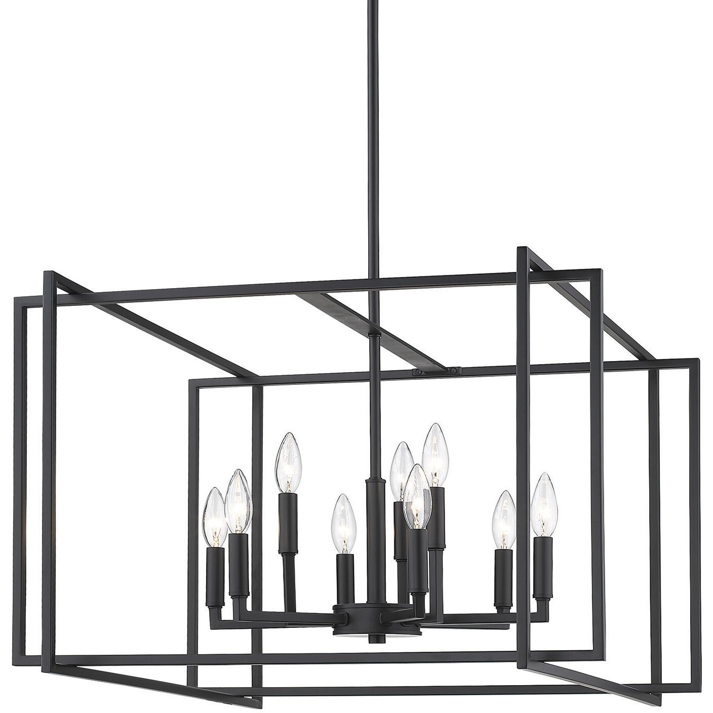 Tribeca 26 inch 60.00 watt Matte Black Chandelier Ceiling Light in Matte Black/Matte Black, Large