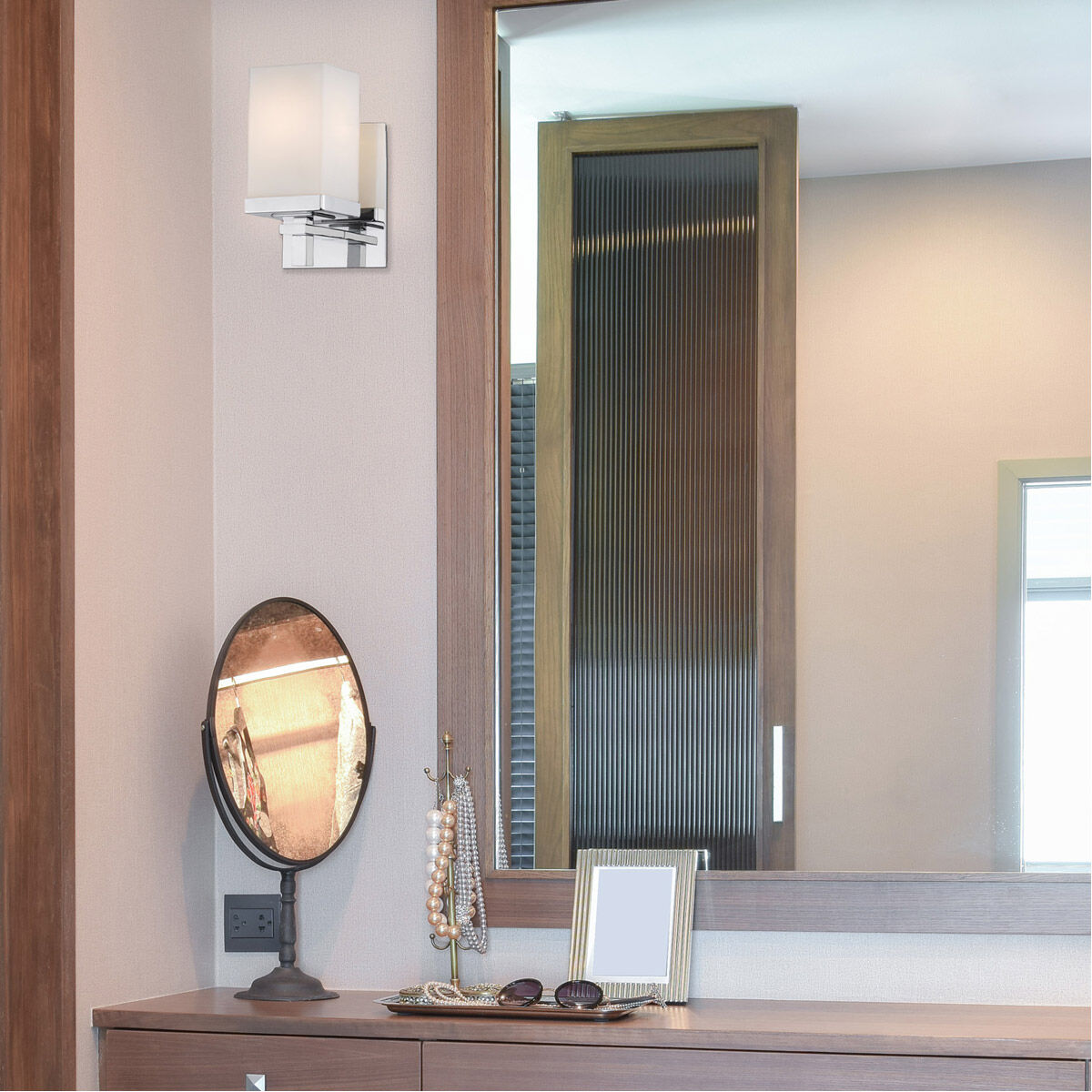 Maddox 1 Light 5 inch Chrome Bath Fixture Wall Light