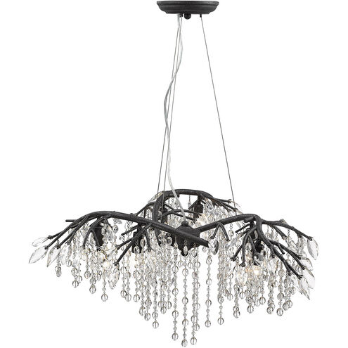 Autumn Twilight 6 Light 31 inch Black Iron Chandelier Ceiling Light, Large