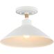 Journey 1 Light 12 inch Natural White Semi-Flush Ceiling Light