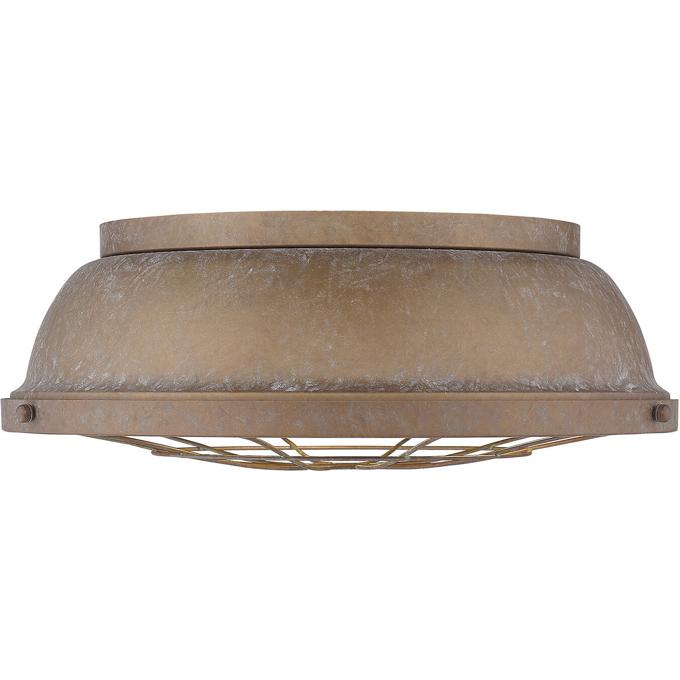 Bartlett 3 Light 16.5 inch Copper Patina Flush Mount Ceiling Light, Damp