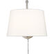 Ryleigh Articulating Wall Sconce Wall Light in Pewter, Modern White