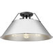 Yep Orwell 3 Light 18.75 inch Matte Black Flush Mount Ceiling Light in Chrome