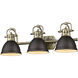 Yep Duncan Vanity Wall Light in Aged Brass, Rubbed Bronze