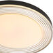 Ondulada LED 19.75 inch Sand Black Flush Mount Ceiling Light in Smoky Acrylic