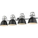 Yep Duncan Vanity Wall Light in Chrome, Matte Black