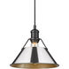 Orwell 1 Light 10 inch Matte Black Pendant Ceiling Light in Chrome, Medium