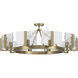 Aenon 10 Light 36 inch Brushed Champagne Brass Semi-Flush Mount Ceiling Light