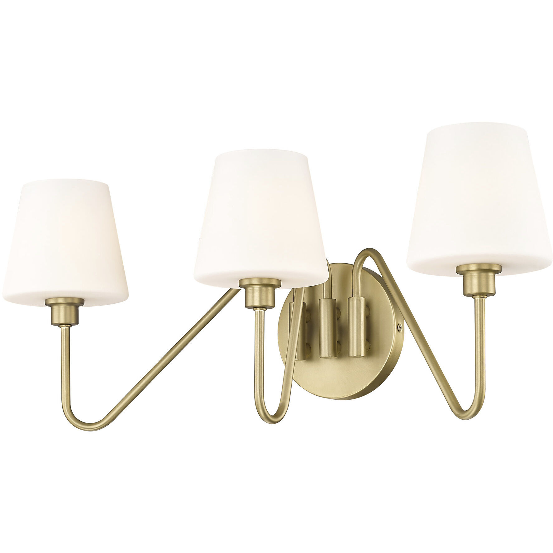 Yep Kennedy Vanity Wall Light in Brushed Champagne Brass