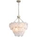 Cascada 8 Light 20.13 inch Aegean Silver Pendant Ceiling Light in Cirrus Cloud Glass, 3 Tier